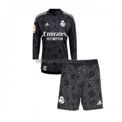 Camisola Real Madrid Guarda-redes Criança Equipamento Segundo 2022-2023 Manga Comprida